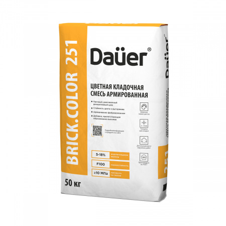 Цветная кладочная смесь армированная Dauer BRICK.COLOR 251 кремово-бежевая 50 кг